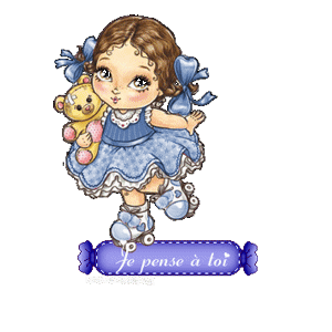 Gif animé je pense à toi fille